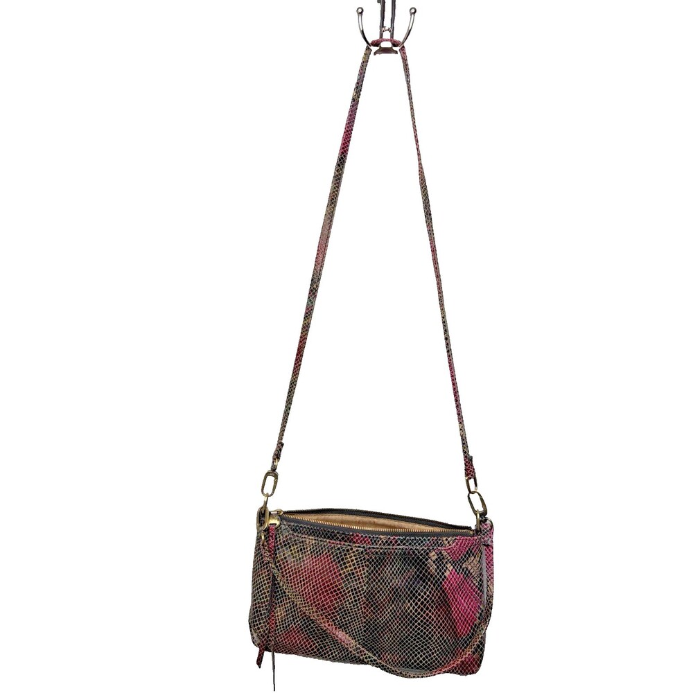 HOBO Darcy Convertible Shoulder Crossbody Snakeskin Leather Mini Purse - Picture 4 of 7